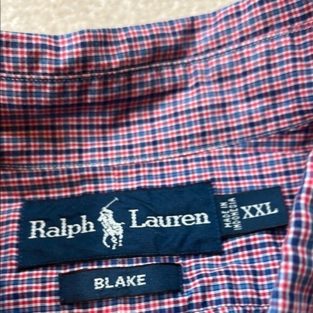 Ralph Lauren Blake Plaid Short Sleeve Button Down Shirt XXL